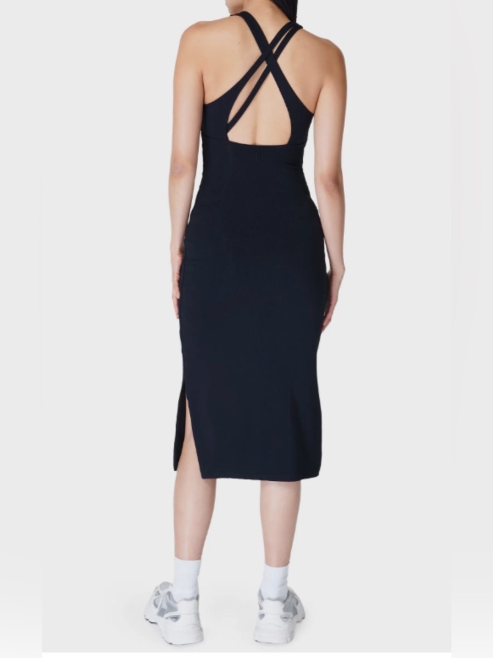 Sweaty Betty Black Athletic Midi Dress